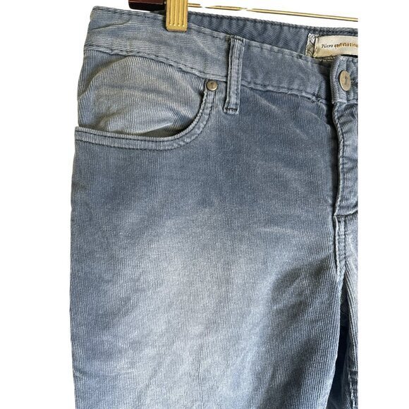 Pilcro and the Letterpress Pants Size 29 Blue Corduroy Straight Leg Vintage Slim - Picture 4 of 9
